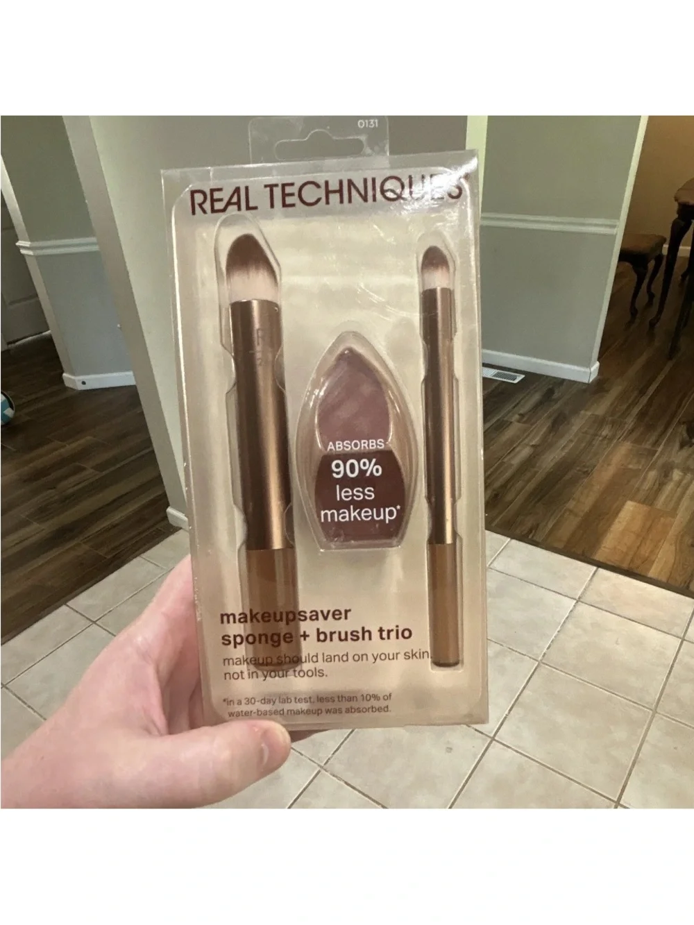 Real Techniques Makeupsaver Sponge & Brush Trio - Rose Gold Handles